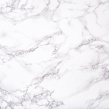 Marble A soft blended marble of white as the base and a grey or grey-blue tone swirled in in various directions